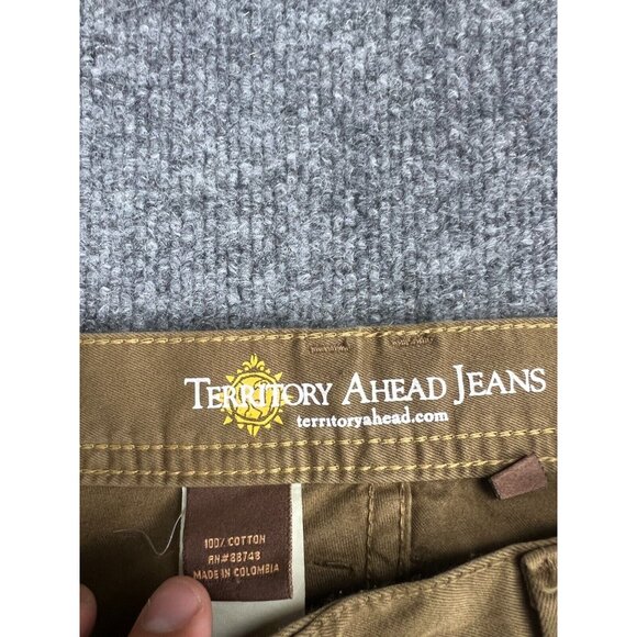 Territory Ahead Jeans Men's W32 x L34 Brown Denim Relaxed Fit Straight Leg - Picture 2 of 7